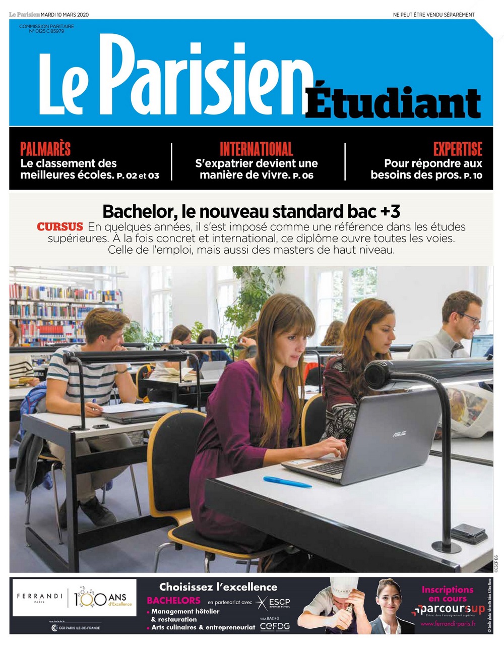 Palmares Des Bachelors Du Parisien Etudiant Le Classement 2020 Classement Ecoles Ecoles Le Parisien Etudiant