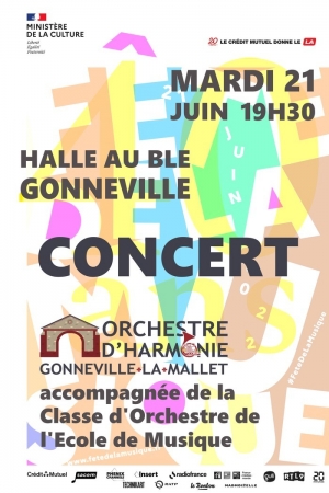 Concert de l'Orchestre d'Harmonie de Gonneville-La-Mallet précédé de la Classe d'Orchestre de l'Ecole de musique - Fête de la Musique 2022
