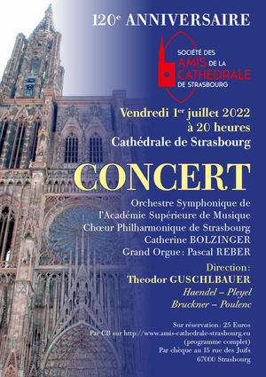 Concert pour les 120 ans de la Société des Amis de la Cathédrale de Strasbourg