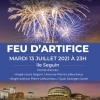 affiche Fête Nationale à Boulogne - 13 juillet - feu d’artifice