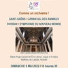 affiche Festival Paris des orgues, Symphonie du Nouveau Monde, Carnaval des animaux