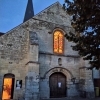 affiche LES VITRAUX DE L'ABBE DELIGNY - Eglise Saint Nicolas Rue de l'archerie 60680 Jonquières - Journées du Patrimoine 2022