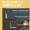 affiche Balade contée à la tombée de la nuit « Contes et patrimoine » - Journées du Patrimoine 2022