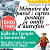 affiche Mémoire du passé : cartes postales et outils d'autrefois