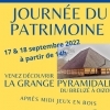 affiche Visite libre et jeux - Grange Pyramidale du Breuzé - Journées du Patrimoine 2022