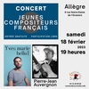 affiche Allègre • concert jeunes compositeurs français